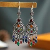 Korean style fashionable travel women's earrings, ethnic style characteristic earrings 66 Ya Xin details Picture